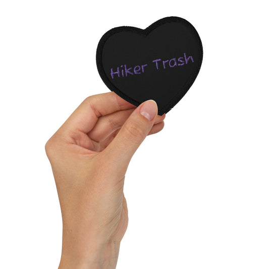 Embroidered "Hiker Trash" Heart Patch