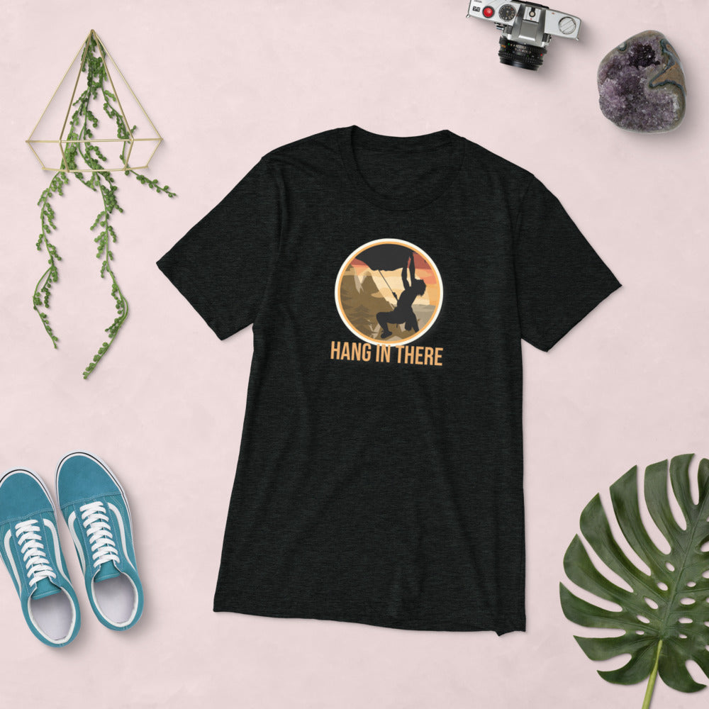Hang In There Rock Climbing Short sleeve t-shirt